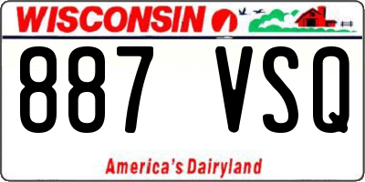 WI license plate 887VSQ