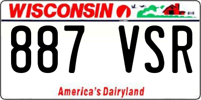 WI license plate 887VSR
