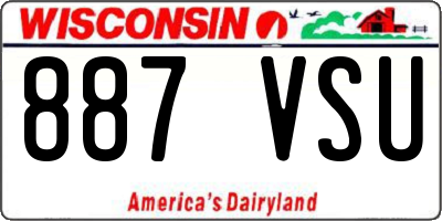 WI license plate 887VSU