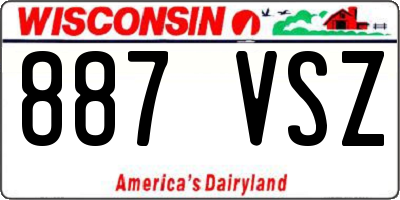 WI license plate 887VSZ