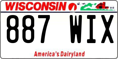 WI license plate 887WIX
