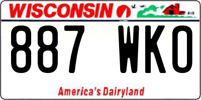 WI license plate 887WKO