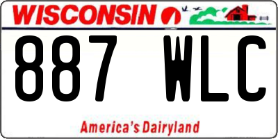 WI license plate 887WLC