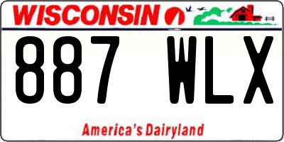 WI license plate 887WLX