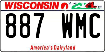 WI license plate 887WMC
