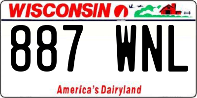 WI license plate 887WNL