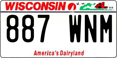 WI license plate 887WNM
