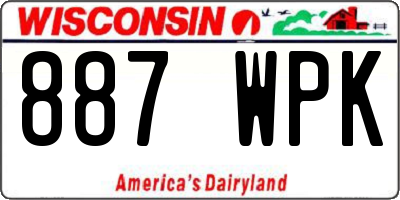WI license plate 887WPK
