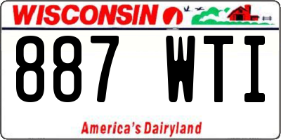 WI license plate 887WTI