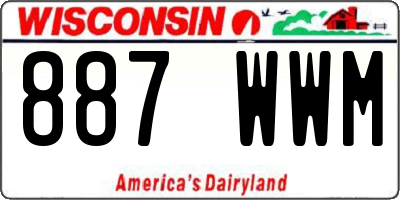 WI license plate 887WWM