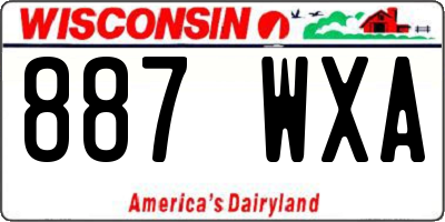 WI license plate 887WXA