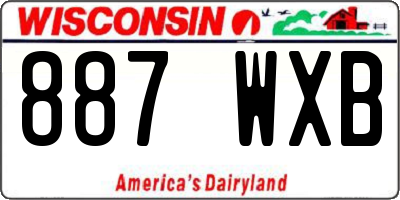 WI license plate 887WXB