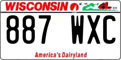 WI license plate 887WXC