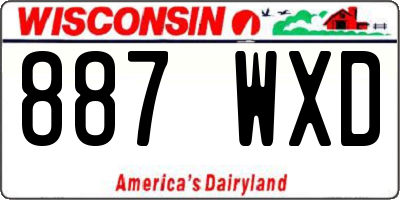 WI license plate 887WXD