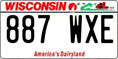 WI license plate 887WXE