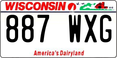 WI license plate 887WXG