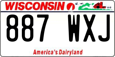 WI license plate 887WXJ