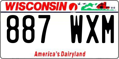 WI license plate 887WXM