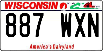 WI license plate 887WXN