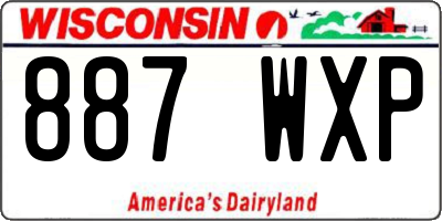 WI license plate 887WXP