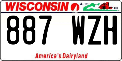 WI license plate 887WZH
