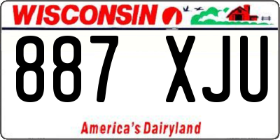 WI license plate 887XJU