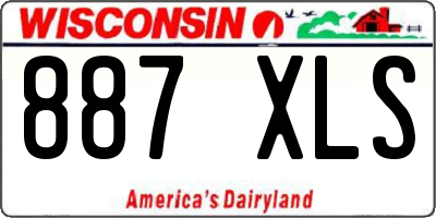 WI license plate 887XLS