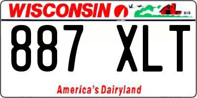 WI license plate 887XLT