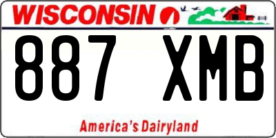 WI license plate 887XMB