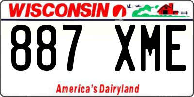 WI license plate 887XME