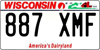 WI license plate 887XMF