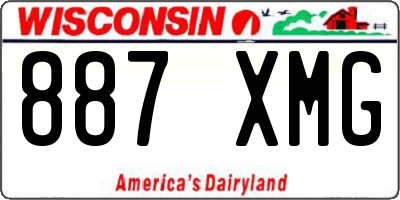 WI license plate 887XMG