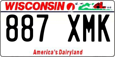 WI license plate 887XMK