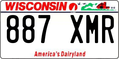 WI license plate 887XMR