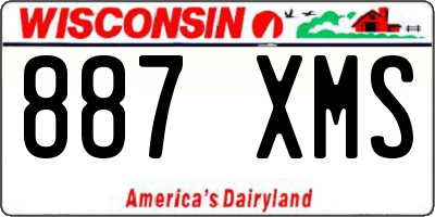 WI license plate 887XMS