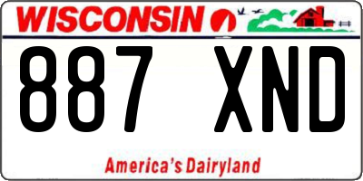 WI license plate 887XND