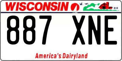WI license plate 887XNE