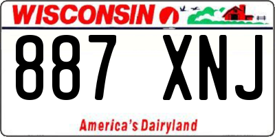 WI license plate 887XNJ