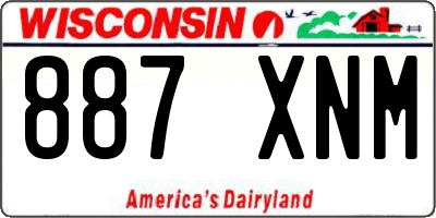 WI license plate 887XNM