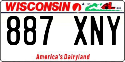 WI license plate 887XNY
