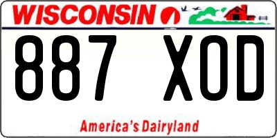 WI license plate 887XOD
