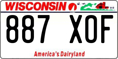 WI license plate 887XOF