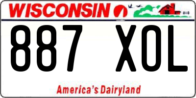 WI license plate 887XOL