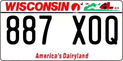 WI license plate 887XOQ