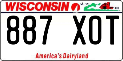 WI license plate 887XOT