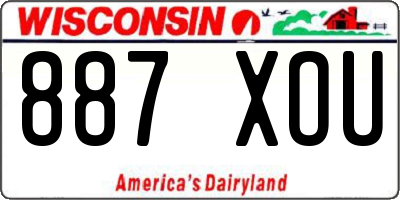 WI license plate 887XOU
