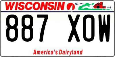 WI license plate 887XOW