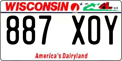 WI license plate 887XOY