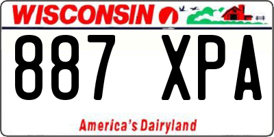 WI license plate 887XPA