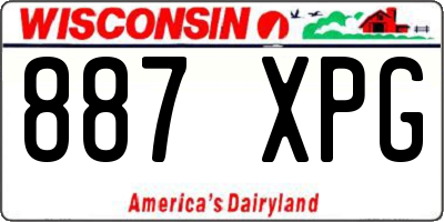 WI license plate 887XPG